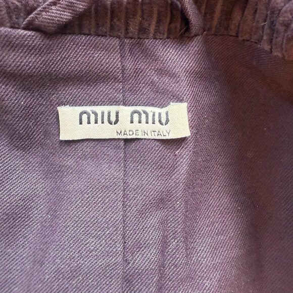 Miu Miu Purple Corduroy Trench Coat - Picture 9 of 10
